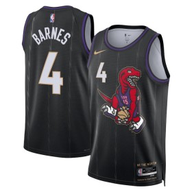 Canotte Uomo Toronto Raptors Scottie Barnes Nike 2024-25 City Edition Nero Swingman